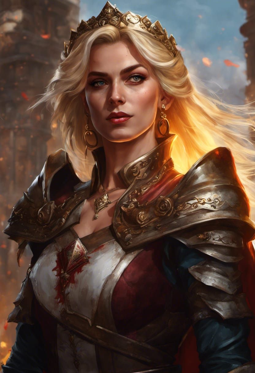 Fantasy Portrait of a Strong Female Cleric