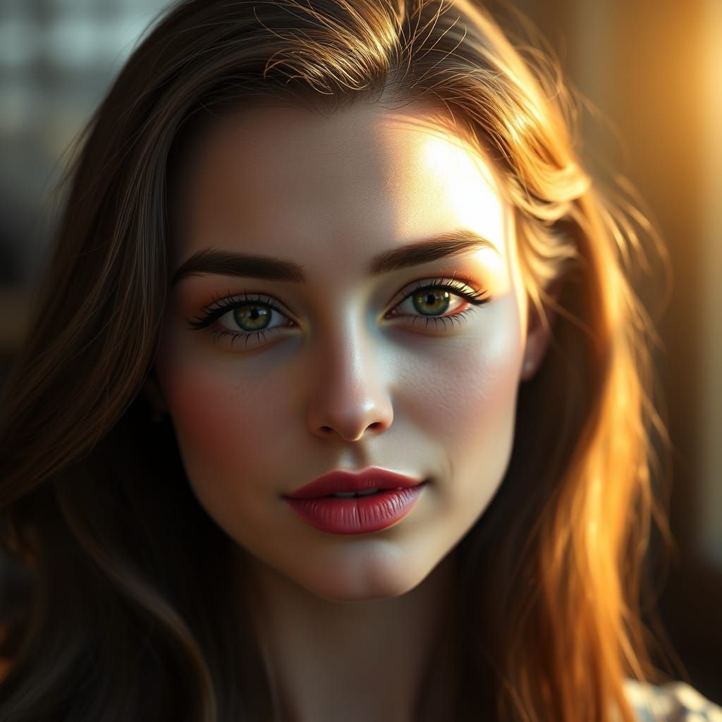 Vibrant Morning Portrait in Realistic Style