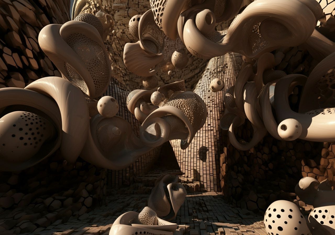 Diatomaceous Modernism Inflatable Ceramic Earthly Whirlingto...