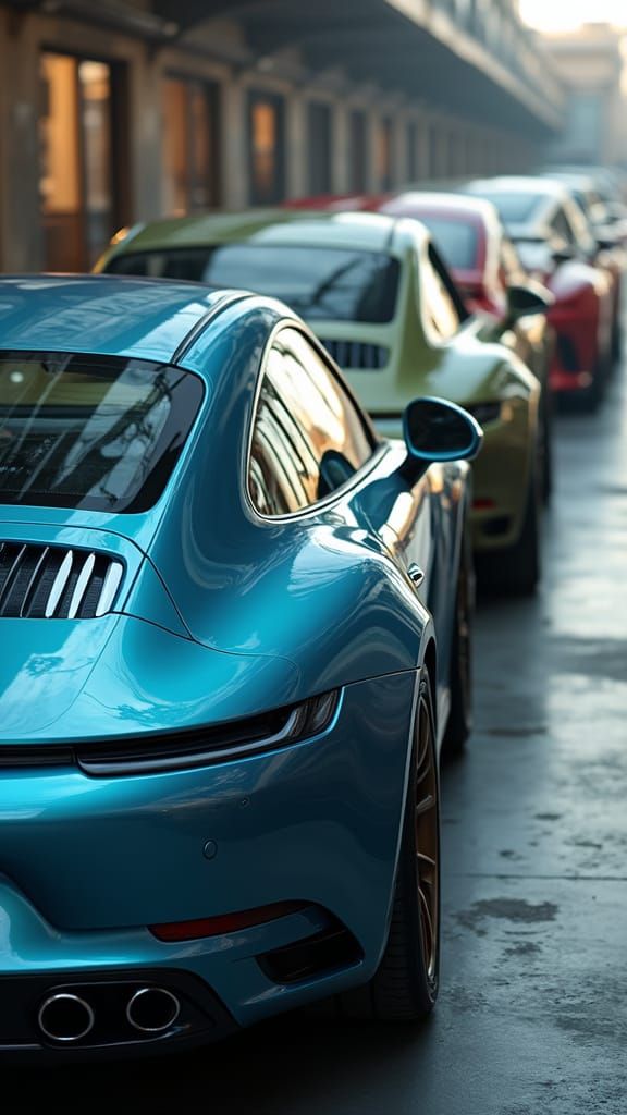 Hyper-Realistic Porsches in Perfect Symmetry