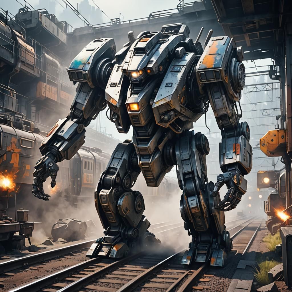 Futuristic Sci-Fi Train in Polished Metal