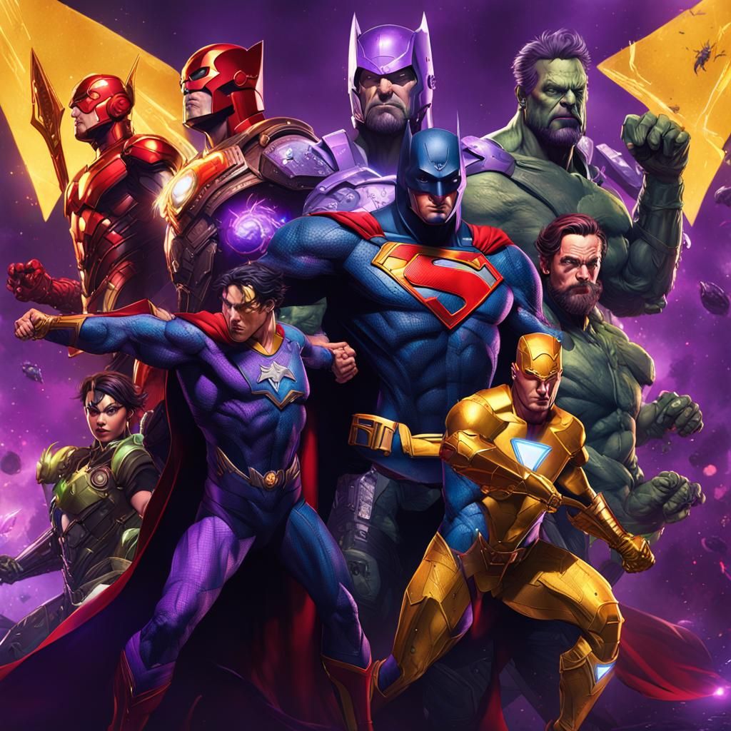 Justice League vs Avengers: Dark Fantasy Face-Off