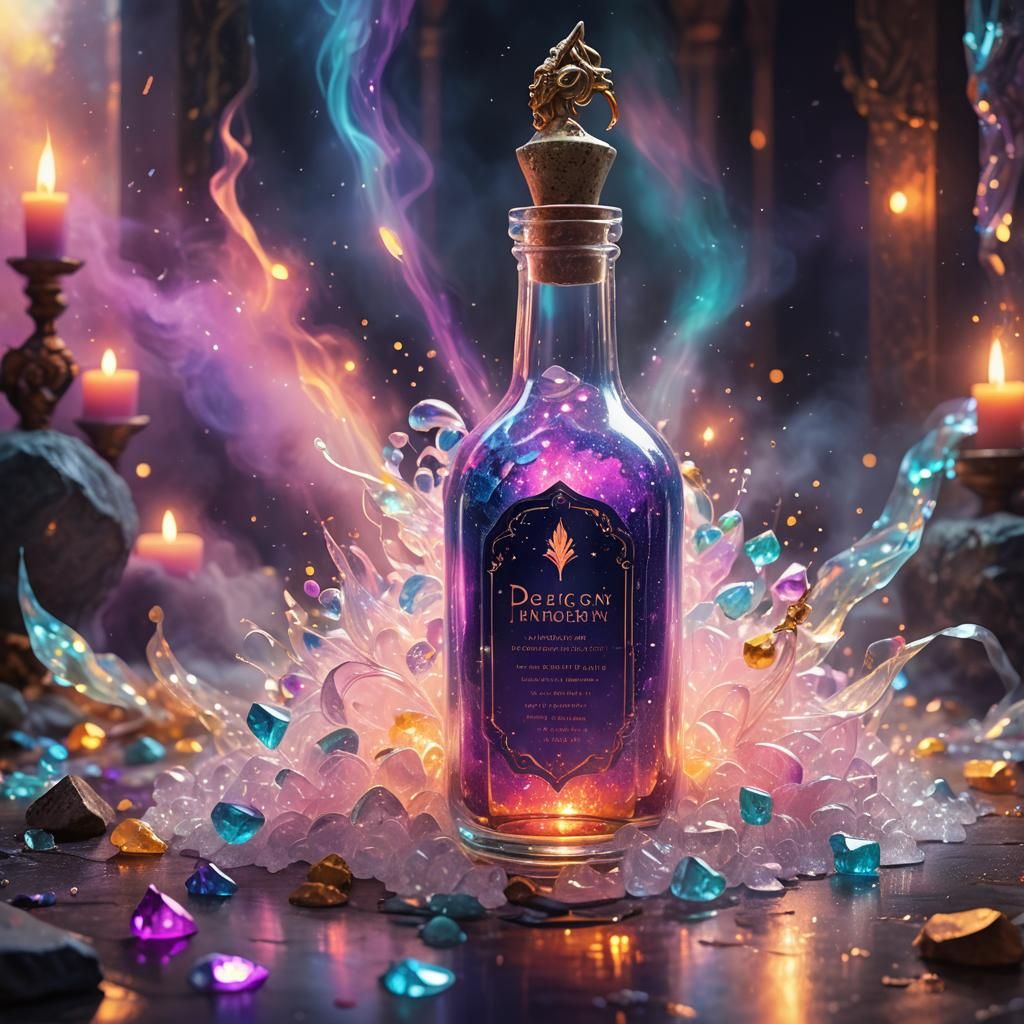 Magical Unicorn Tears Glimmer on Mystical Altar