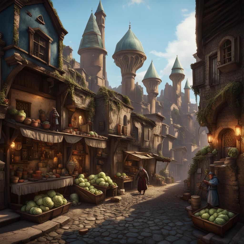 Streets of Ankh-Morpork: Fantasy Concept Art