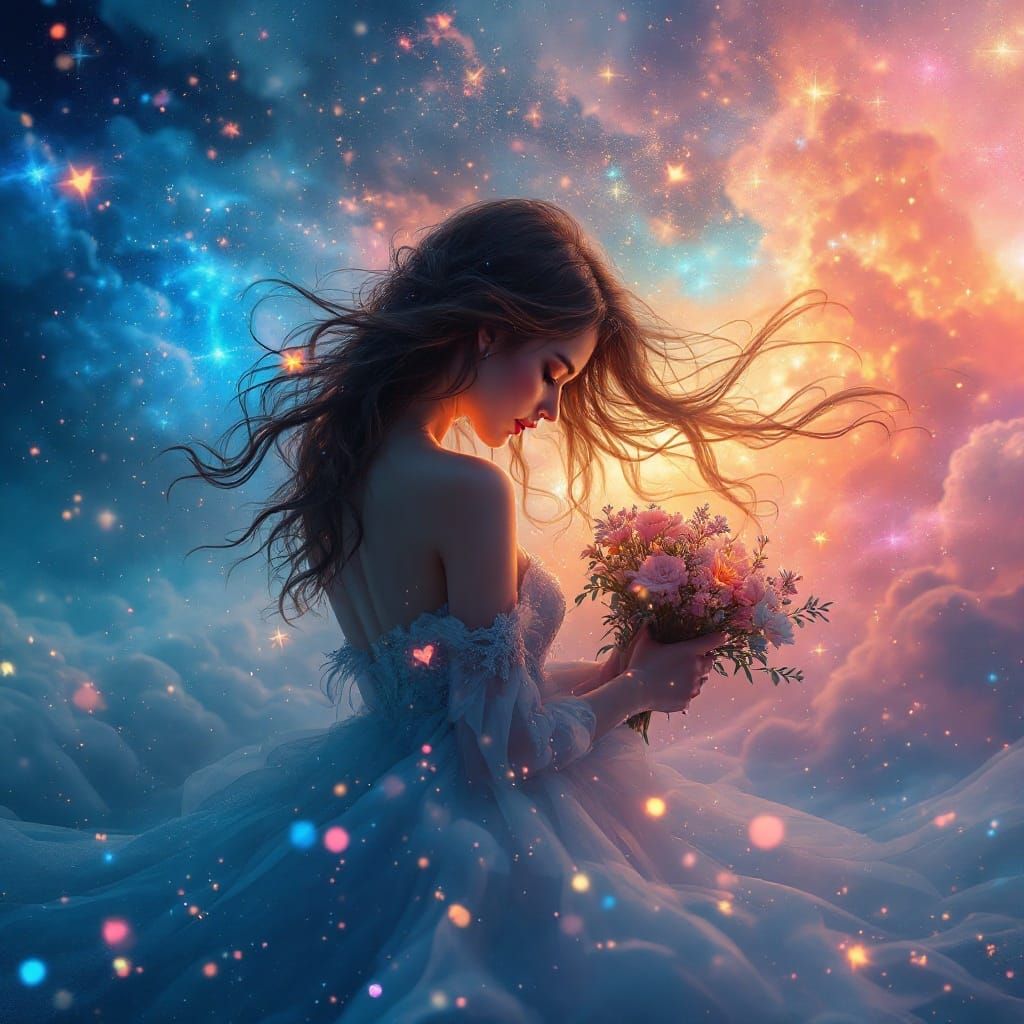 Ethereal Portrait in Pastel Hues