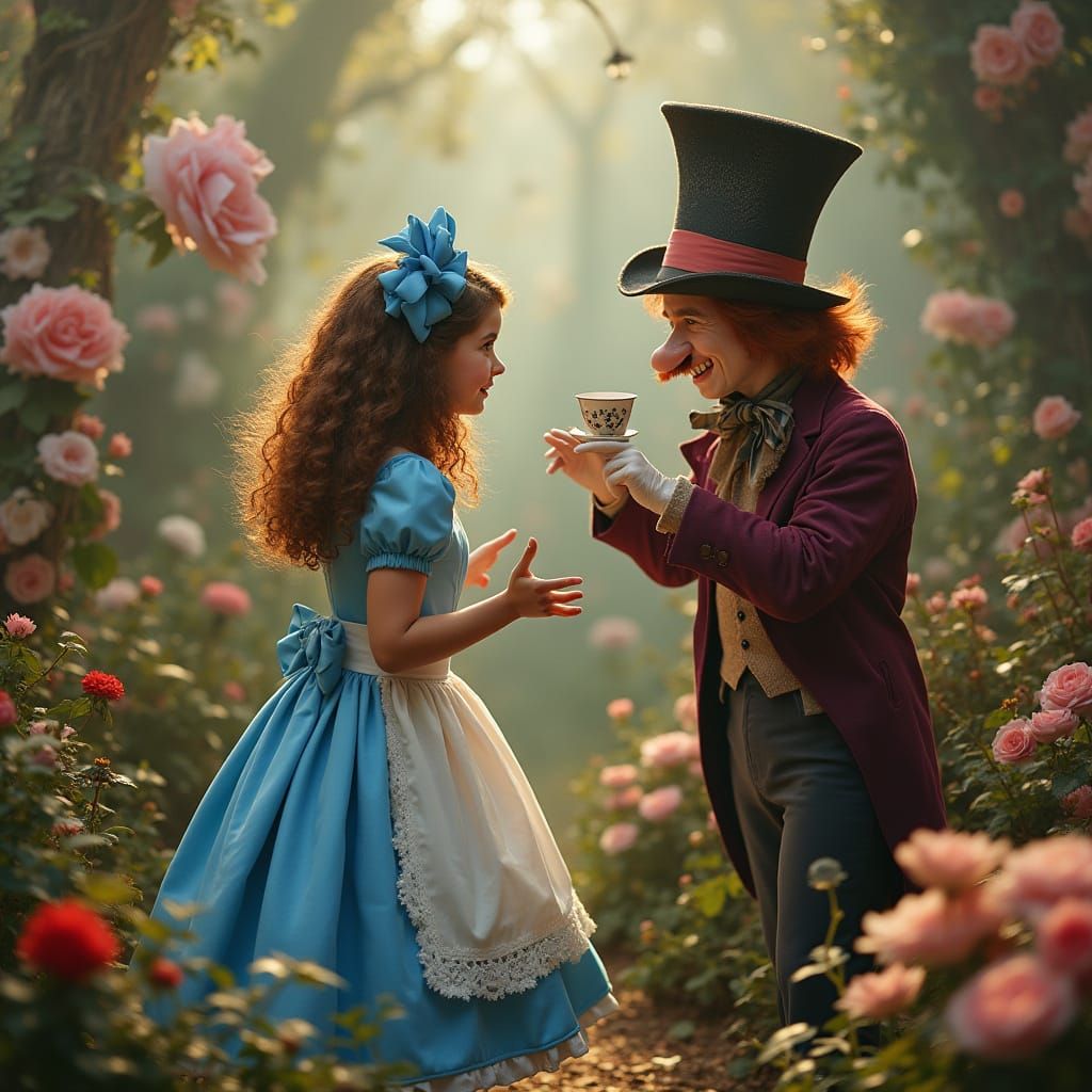 Victorian-Era Whimsy: Mad Hatter and Alice in Wonderland
