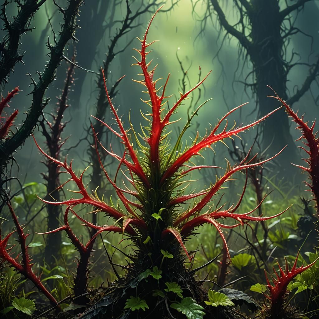Sinister Cape Sundew with Bioluminescent Glow