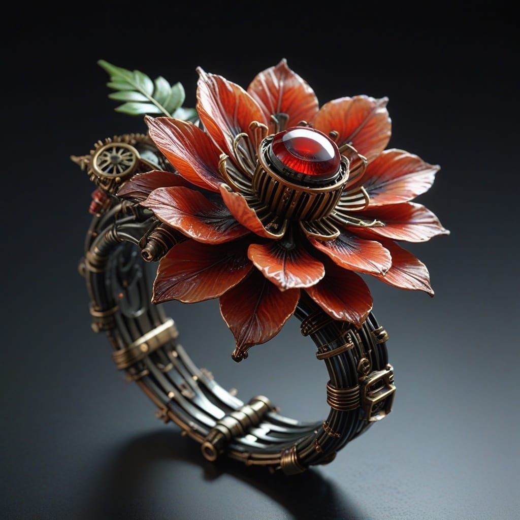 Steampunk Floral Accessory with Victorian Engineering