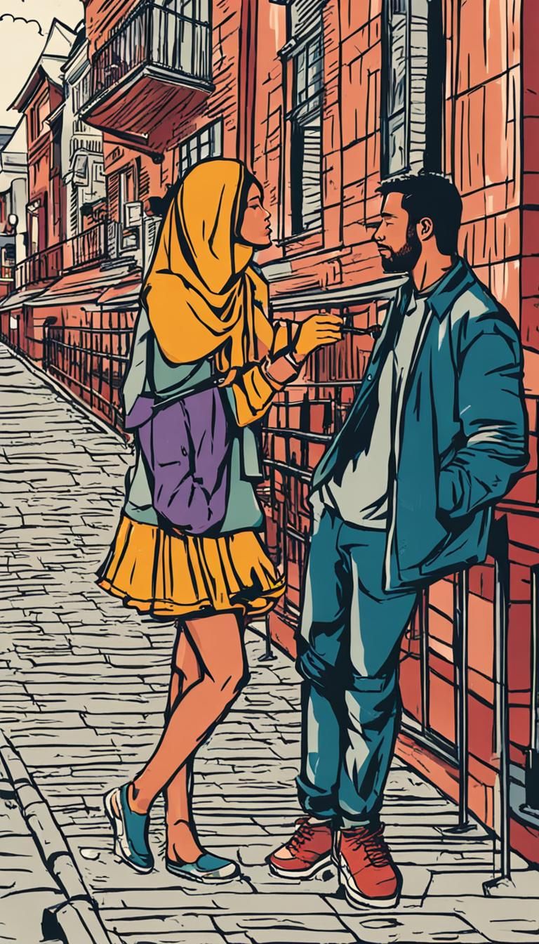 Intimate Conversation Between Man and Woman