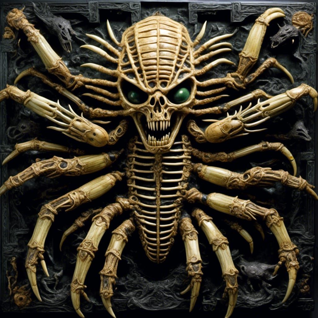 Facehugger Creature in Digital Art Style