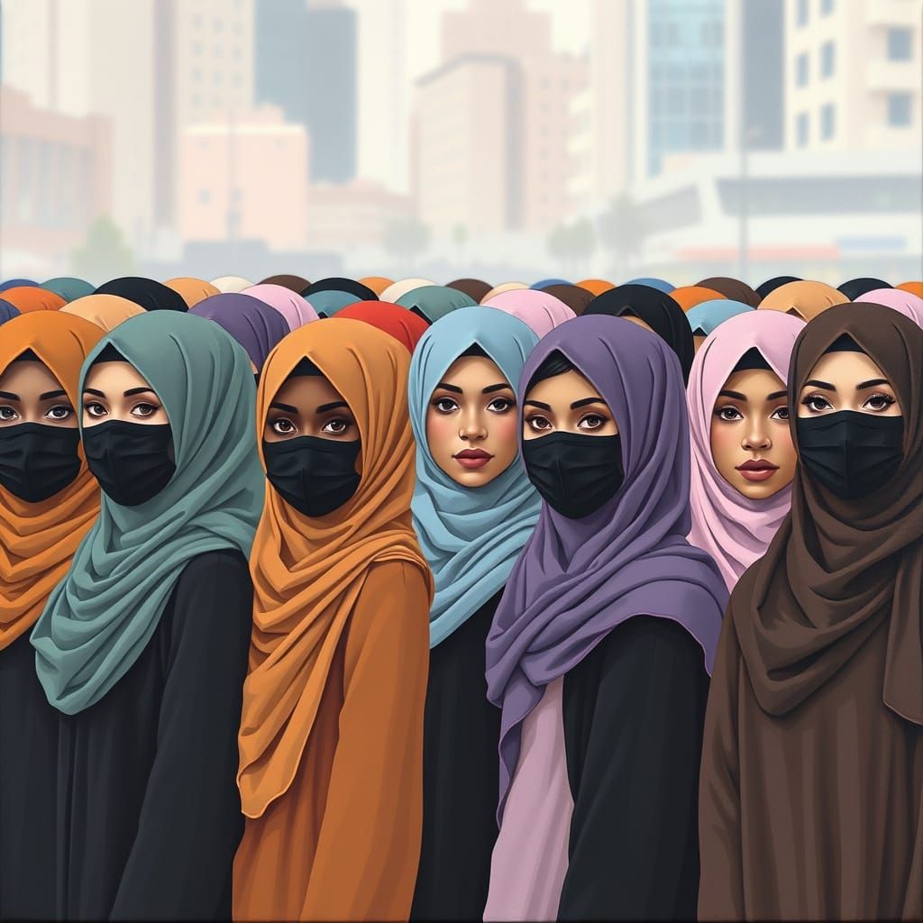 Diverse Women in Hijabs: A Digital Portrait