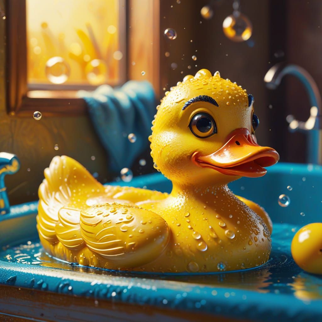 Sassy Rubber Ducky Bathtub Concept Art