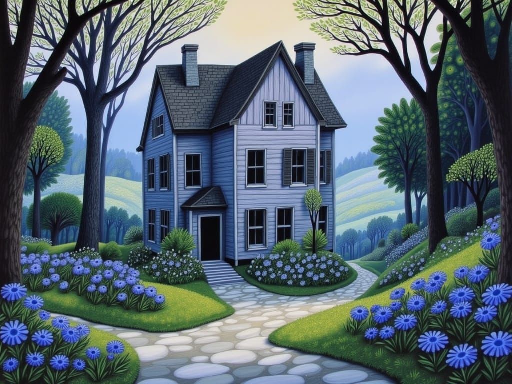 Ethereal Floral Scene in Soft Pastel Hues