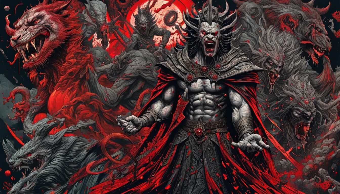 Supreme Evil: A Horror Collage in Mixed Media