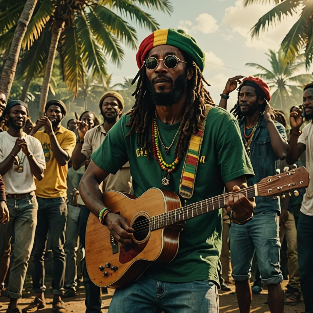 Cinematic Reggae Music Film Still in 8k