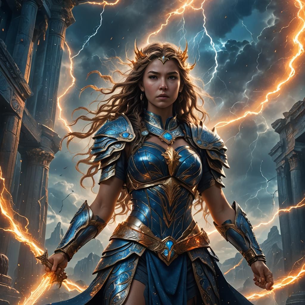 Thalia Grace: Daughter of Zeus in Fantasy Concept Art