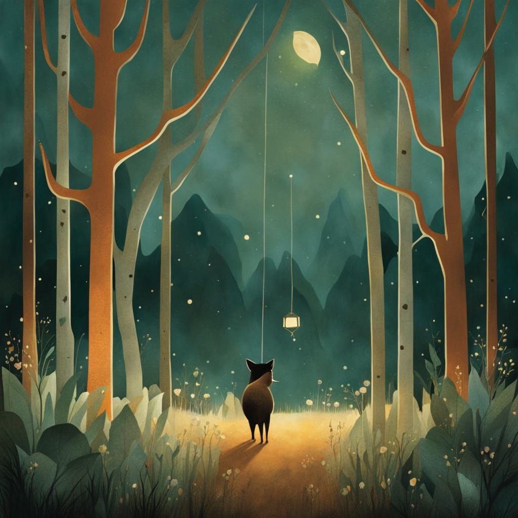 Whimsical Forest Creatures Emerge from Vibrant Strings