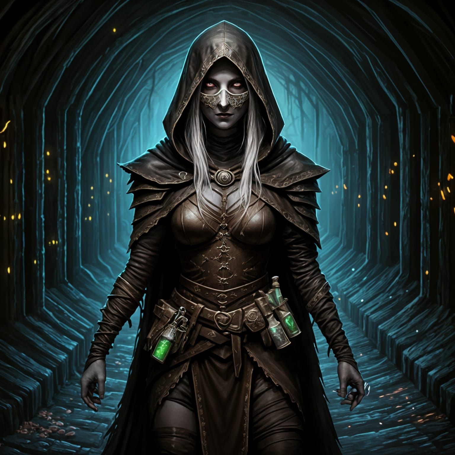 Drow Bandit in Underdark Passage