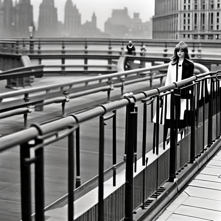 Jean Shrimpton in Biba coat, NYC 1962...