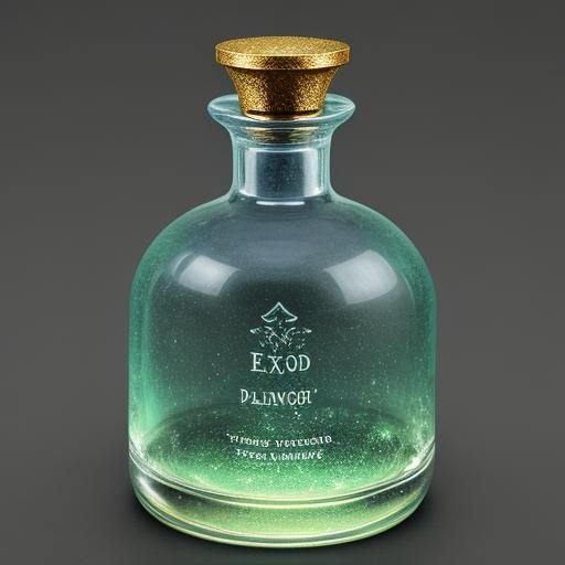 Mystical Potion Bottle Exuding Immense Power