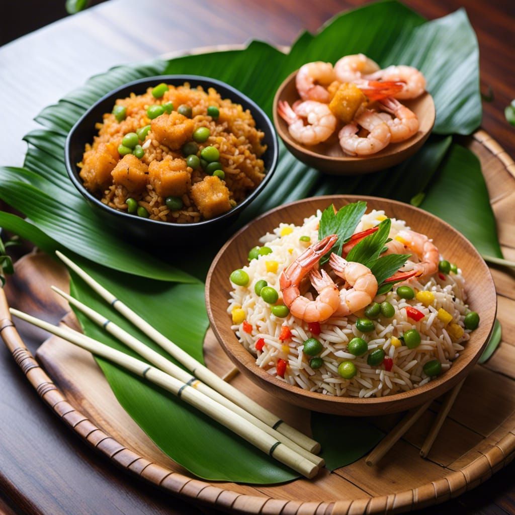 Authentic Indonesian Nasi Goreng with Prawns
