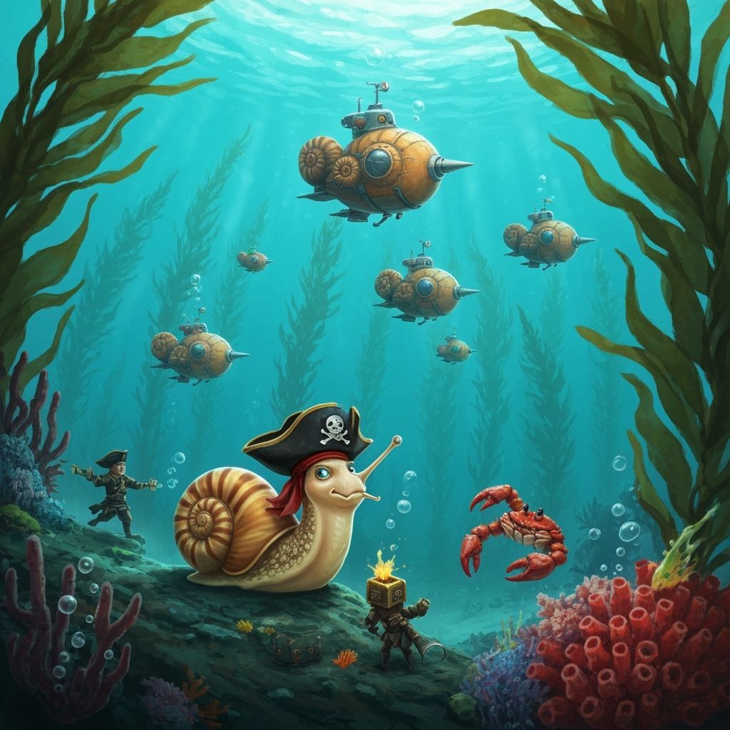 Pirate Snail Commands Nautilus Submarines in Kelp Forest