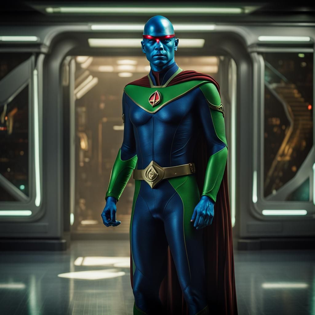 Martian Manhunter as Star Trek Hologram Officer