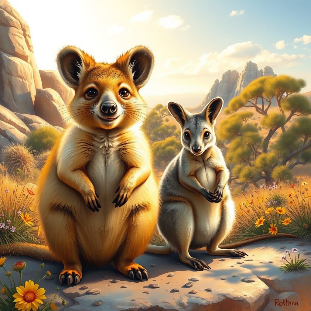 Australian Quokka and Wallaby