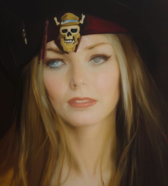 Pirate Captain Portrait in Oil Painting Style