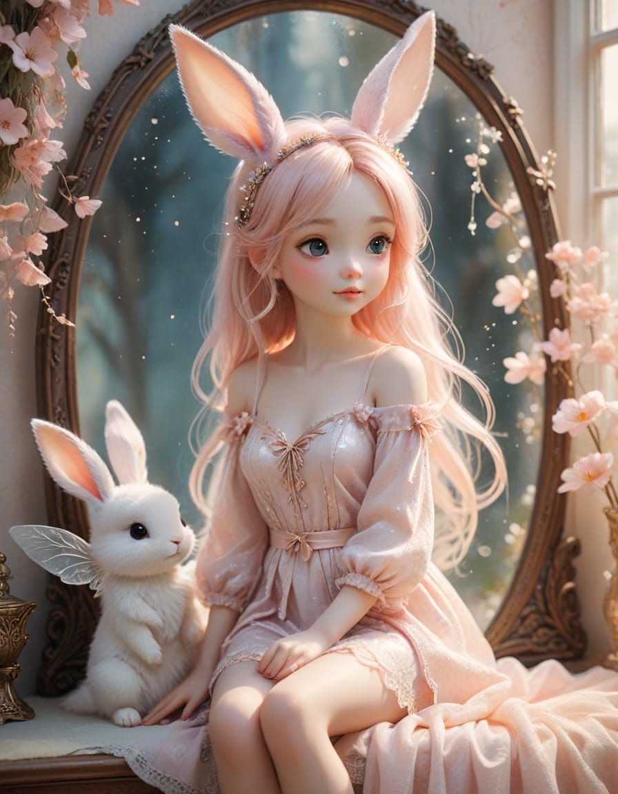 Whimsical Fairy in Pastel Paradise