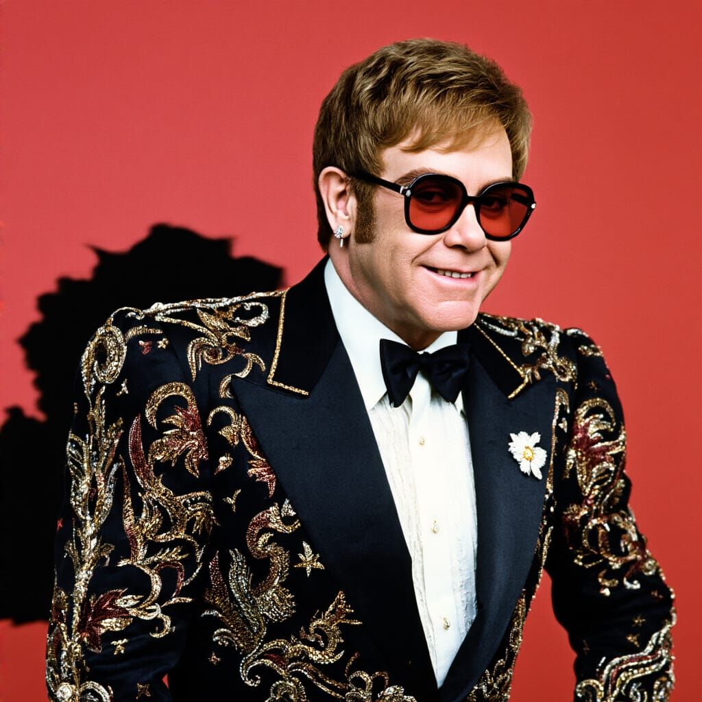 Elton John and Kiki Dee in Pop Art Style