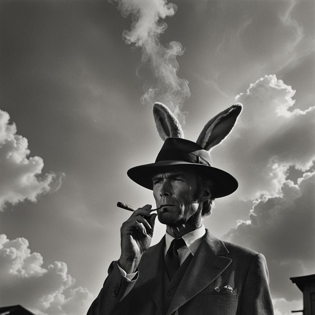 Clint Eastwood as Film Noir Easter Bunny