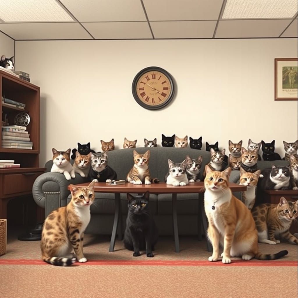 Mysterious Empty Room with Whispers of Feline Presence