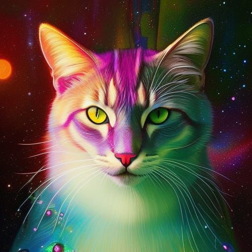 Colorful cat