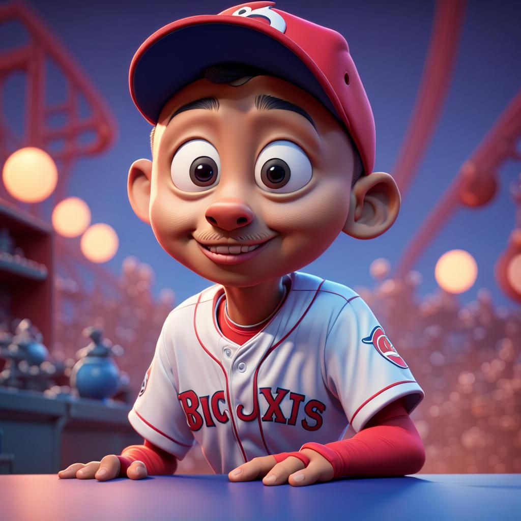 Mookie Betts as 3D Pixar-Style Art