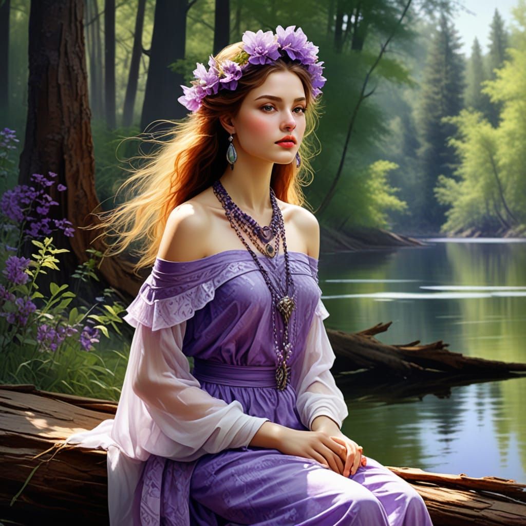 Ethereal Summer Dream in Watercolor Style