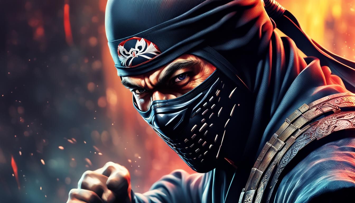 Hyperrealistic Rogue Ninja Assassin in Splash Art Style