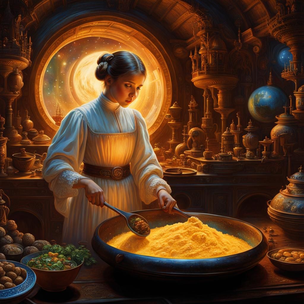 Princess Leia Baking: A Rembrandt-Inspired Sci-Fi Fantasy