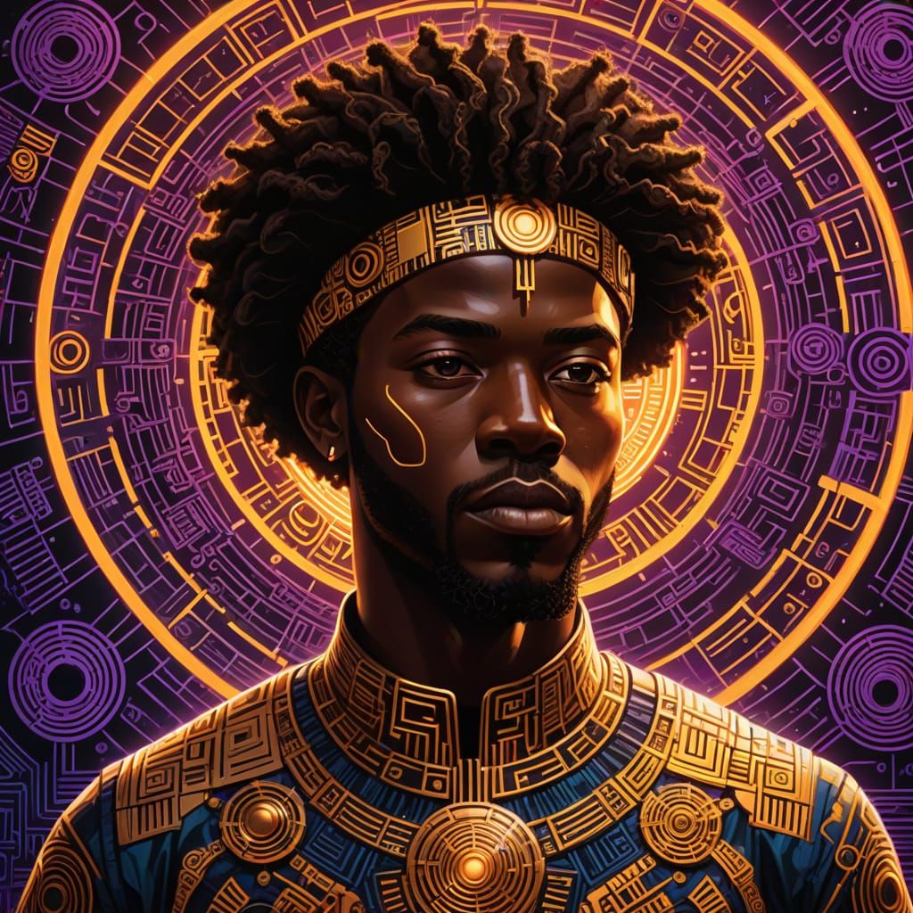 Afrofuturist Visionary Lewis Latimer Radiates Golden Light