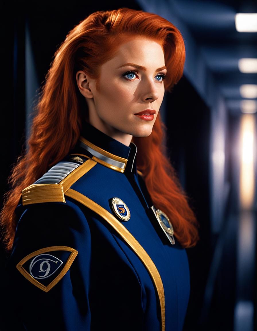 Lyta Alexander Portrait in Babylon 5 Hallway