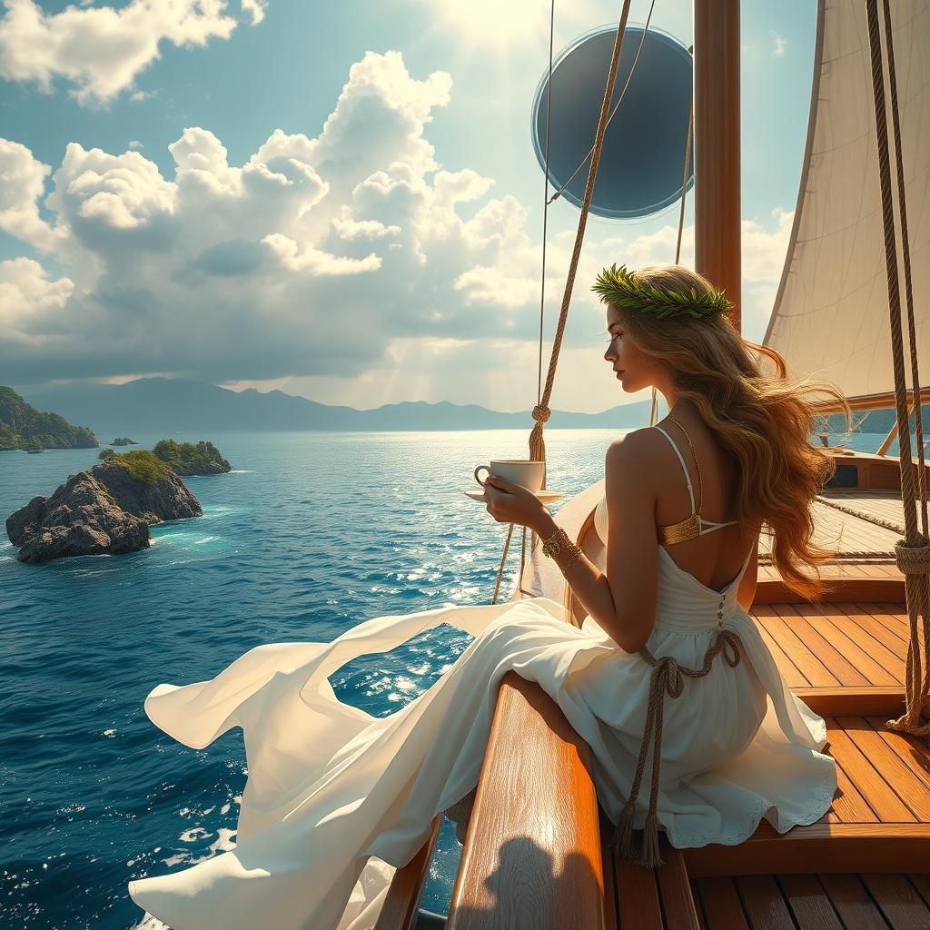 Mystical Greek Ferry Sailing to Rhodes