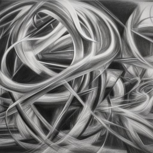 Hyperdetailed Charcoal Drawing of Chaos