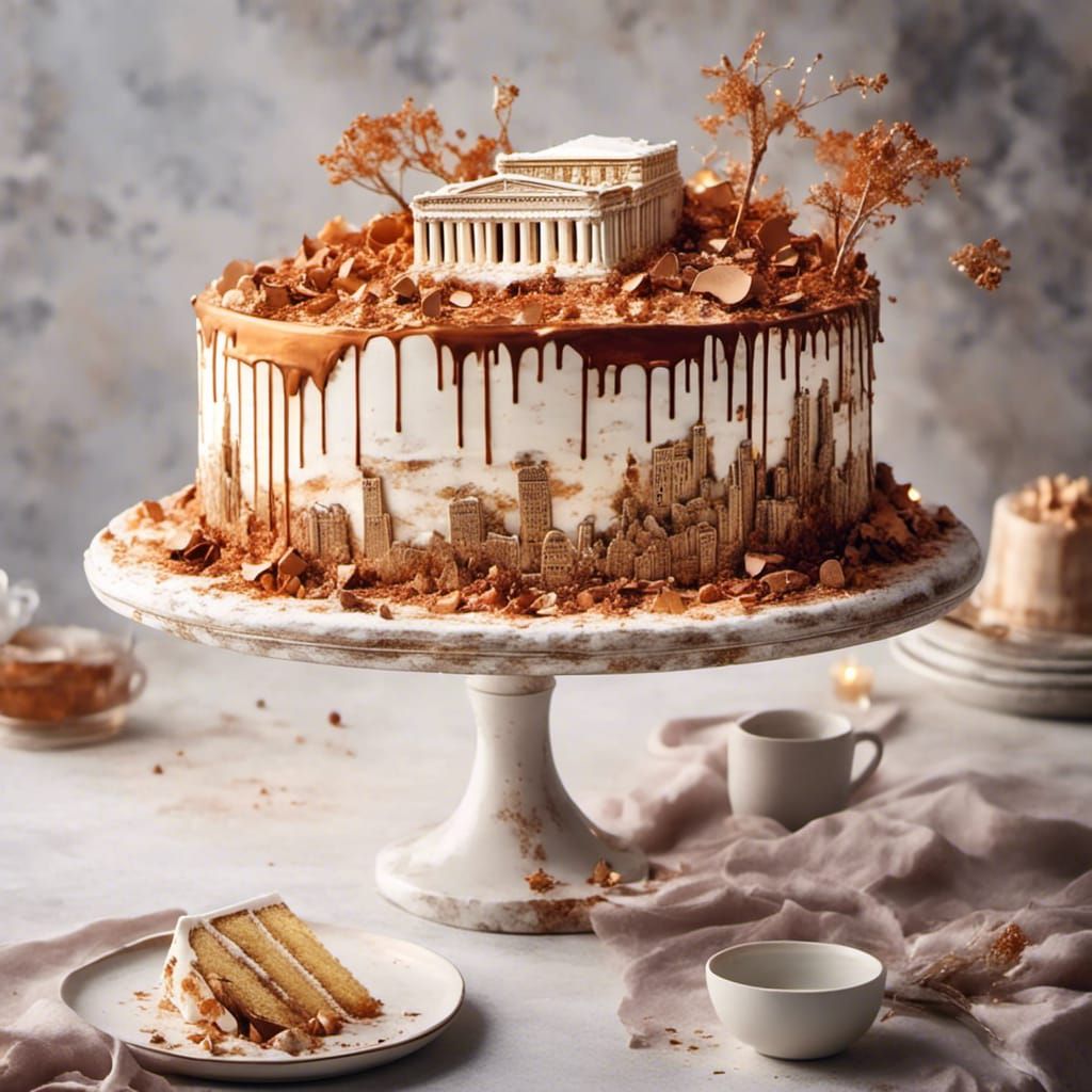 Acropolis Cake: Architectural Dessert