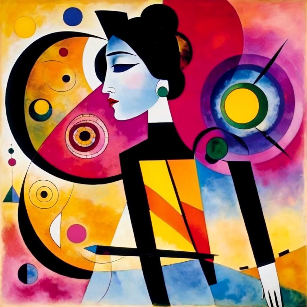 Abstract Woman in the Style of Early Modern Masters