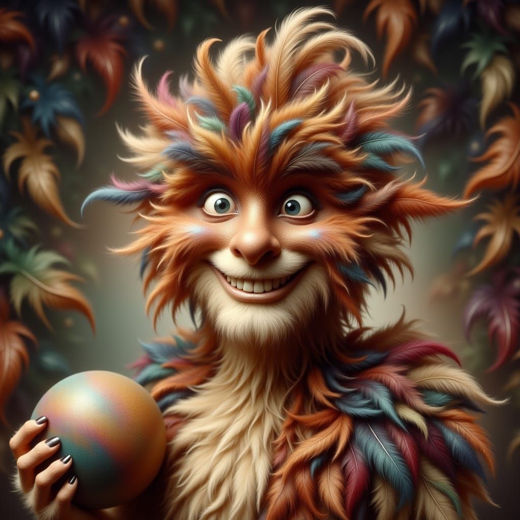 Barney Rubble Ready for Bedrock Lanes with Feather Texture