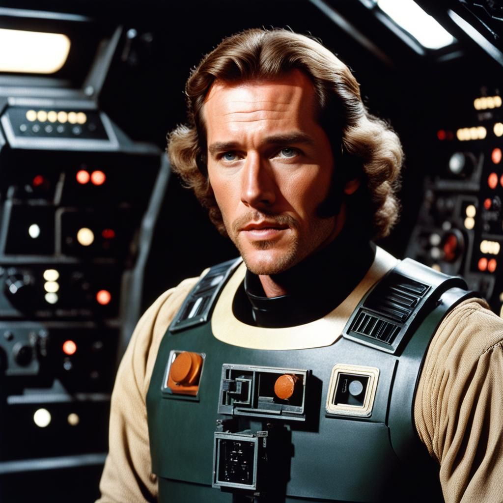 Reckless Mercenary Aboard Star Wars Spaceship, Photorealisti...