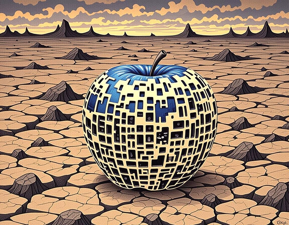 Blue Water Apple in Barren Landscape