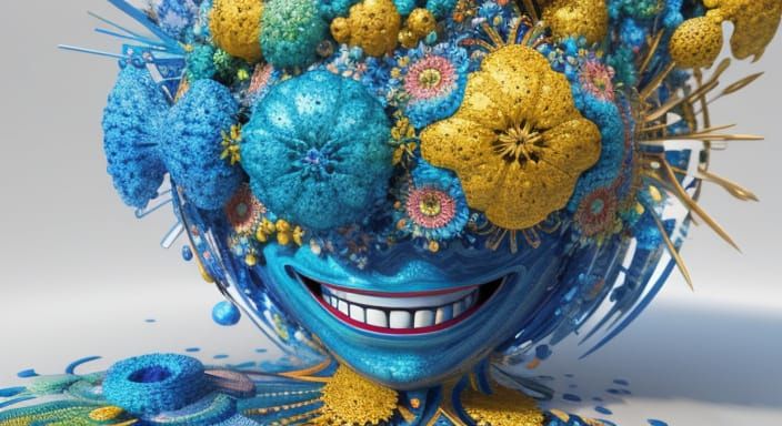 Vibrant Summer Dreamscape in Abstract Vector Style