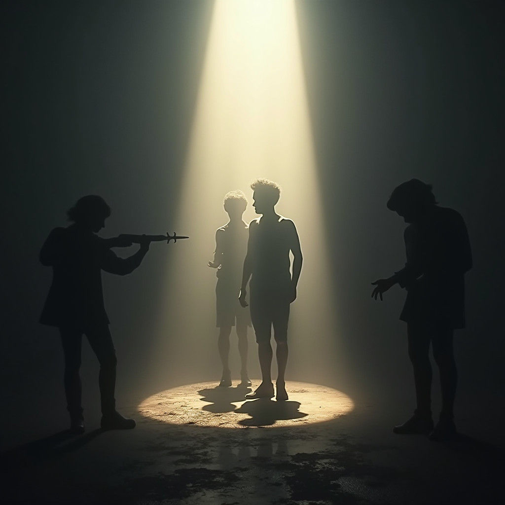 Surreal Silhouettes Dancing in Light and Shadow