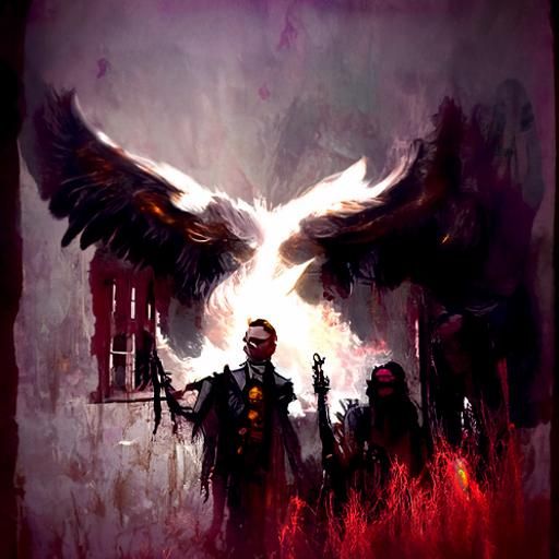 Sinister America Burning, Greg Rutkowski Style